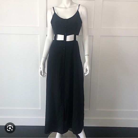 Pins and Needles Button-Front Caged Maxi Dress - Picture 2 of 3